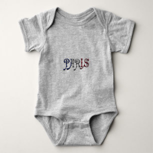 Paris Frankrijk Franse vlag Typografie Romper
