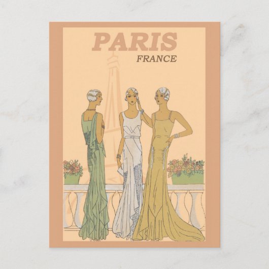  Paris Frankrijk Franse Vrouwen Mode Briefkaart (Voorkant)