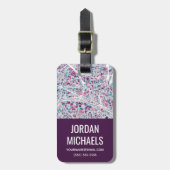 Paris Frankrijk Map Bagagelabel (Voorkant verticaal)