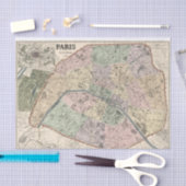 Paris Frankrijk  Map Decoupage Ephemera Tissuepapier (Craft)