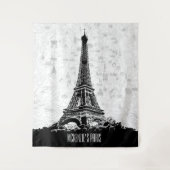 Paris Frankrijk Map Eiffel Tower Fotoachtergrond Wandkleed (Voorkant)