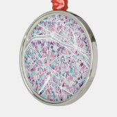 Paris Frankrijk Map Metalen Ornament (Links)