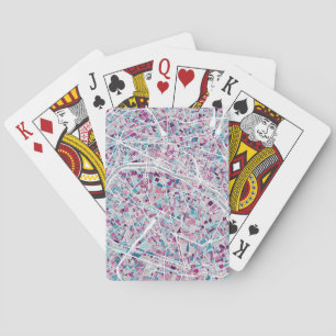 Paris Frankrijk Map Pokerkaarten