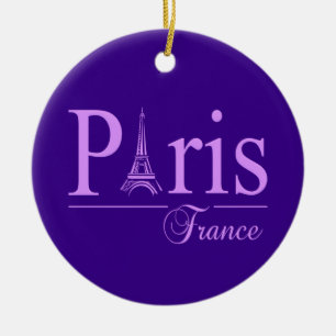 Paris Frankrijk ornament, pas aan Keramisch Ornament