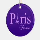 Paris Frankrijk ornament, pas aan Keramisch Ornament (Links)