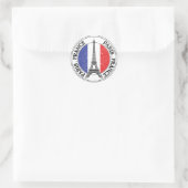 Paris Frankrijk Seal Sticker Ronde Vlag (Tas)