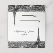 Paris Frankrijk Skyline #1 BW Escort Kaarten (Buitenkant ongevouwen)