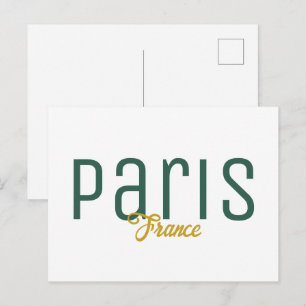 Paris, Frankrijk Souvenir Briefkaart
