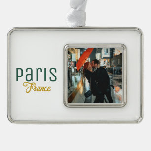 Paris, Frankrijk Souvenir Verzilverd Kader Ornament