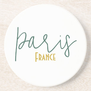 Paris, Frankrijk Souvenir Zandsteen Onderzetter