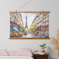 Paris Frankrijk Stad Silhouet Aquarel