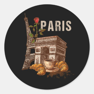  Paris Frankrijk Vakantie Eiffeltoren Paris S Ronde Sticker