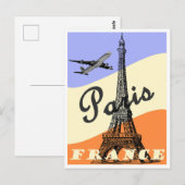 Paris Frankrijk vintage Briefkaart (Voorkant / Achterkant)