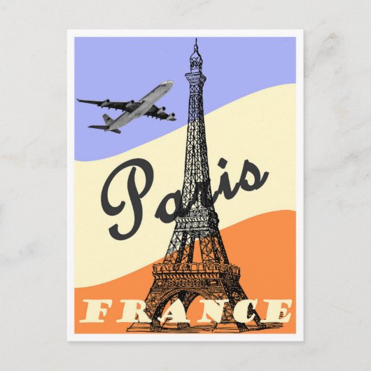 Paris Frankrijk vintage Briefkaart (Voorkant)