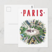 Paris Frankrijk vintage Briefkaart (Voorkant / Achterkant)