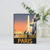 Paris Frankrijk vintage Briefkaart (Staand voorkant)
