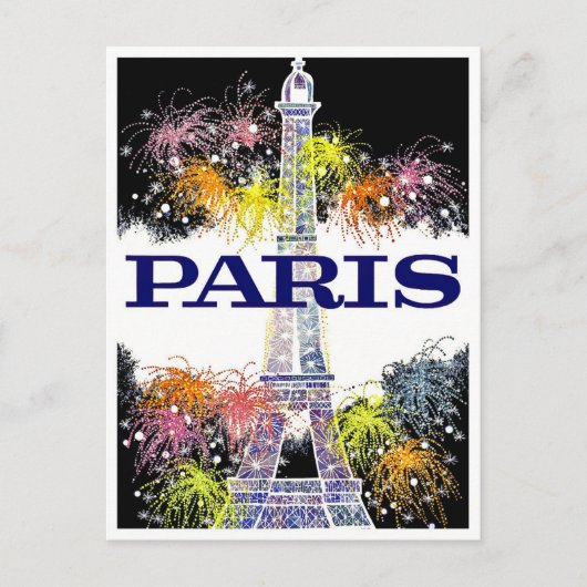Paris Frankrijk vintage Briefkaart (Voorkant)