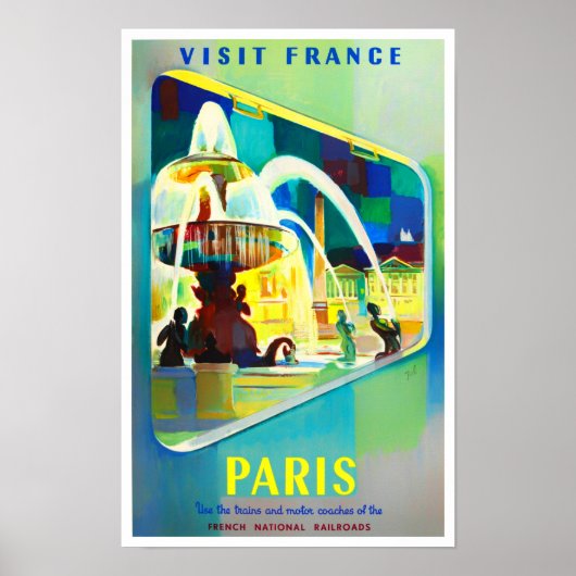 Paris Frankrijk vintage Poster (Voorkant)