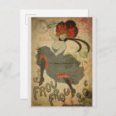 Paris Frans Can-Can Dancer Briefkaart (Voorkant / Achterkant)