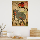 Paris Frans Can-Can Dancer Poster (Keuken)