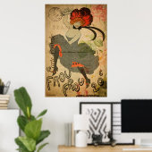 Paris Frans Can-Can Dancer Poster (Thuiskantoor)