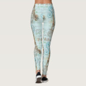 Paris  Frans Schrijven Aqua Leggings (Achterkant)