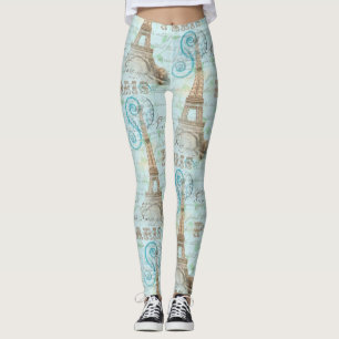 Paris  Frans Schrijven Aqua Leggings