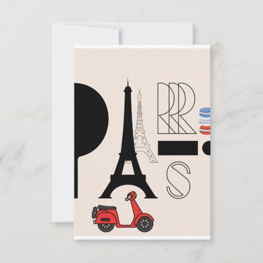 PARIS FRENCH BRIEFKAART (Voorkant)