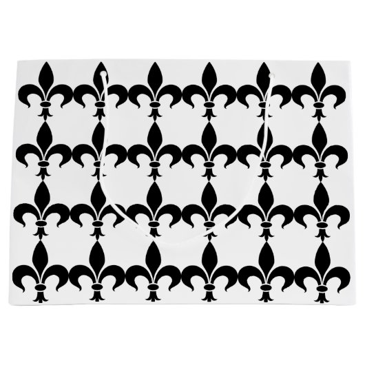 Paris French Fleur de Lis Gift Bag Groot Cadeauzakje (Voorkant)