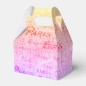 Paris Gable Box Gepersonaliseerd ROZE PERKAMENT Bedankdoosjes (Achterkant)