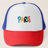 Paris games ringen op maat trucker pet (Voorkant)