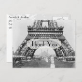 Paris Geachte Dank je Briefkaart (Voorkant / Achterkant)