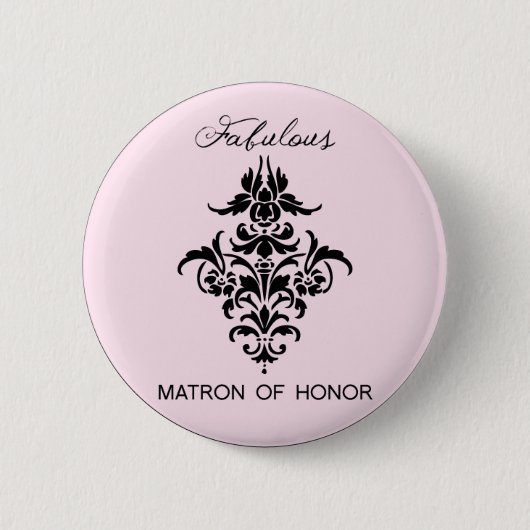 Paris Geïnspireerde Matron van Honor Button (Voorkant)