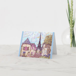 Paris Geïnspireerde pointillism notebook Eiffel To Kaart