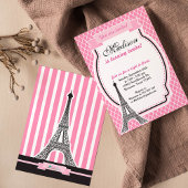 Paris Glamor Girl Anniversaire Fête Invitation