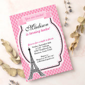 Paris Glamor Girl Anniversaire Fête Invitation