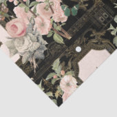 Paris Gold  Floral Black Ephemera ontkoppeling Tissuepapier (Detail)