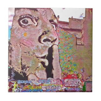 Paris graffiti Pomipidou Museum Tegeltje