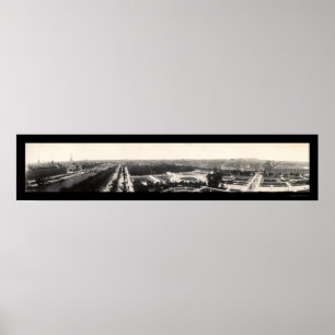 Paris Grand Panorama Foto 1909 Poster