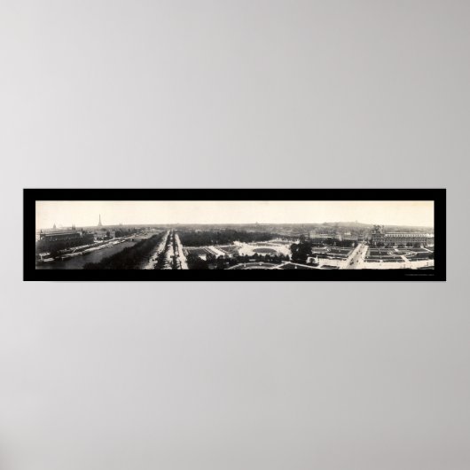 Paris Grand Panorama Foto 1909 Poster (Voorkant)