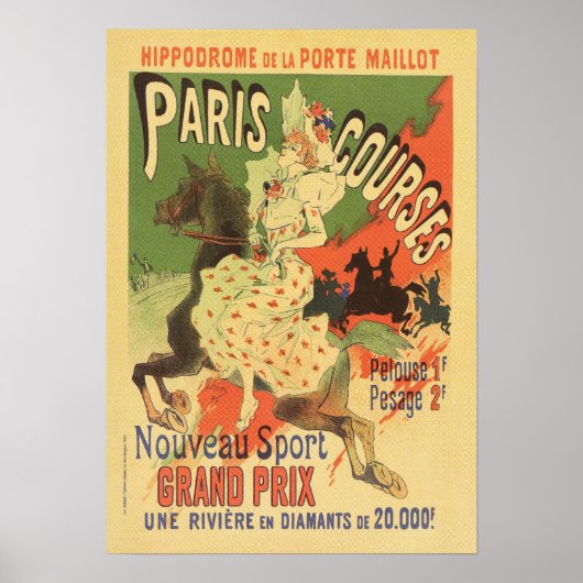 Paris Grand Prix Vintage Poster (Voorkant)