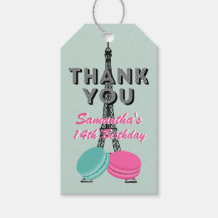 Paris Happy Birthday Bedankt Cadeau Label Cadeaulabel
