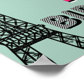 Paris Happy Birthday Welcome Poster Sign (Hoek)