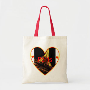 Paris Hart Eiffeltoren Budget Boodschappentas Tote Bag