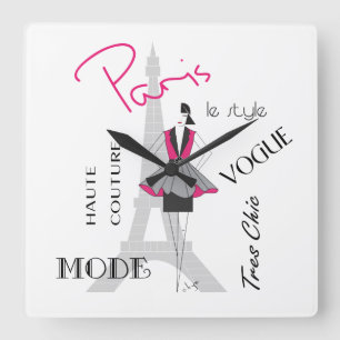 Paris Haute Couture, Mode, Eiffeltoren Vierkante Klok