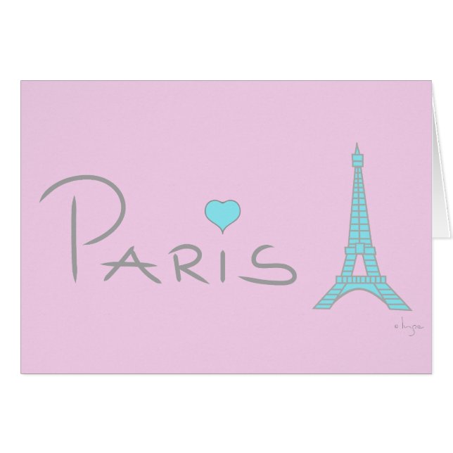 Paris Heart Eiffeltoren (Voorkant Horizontaal)