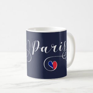 Paris Heart Mok, Frankrijk Koffiemok