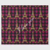 Paris Hot Villa Elegant Customize Cadeaupapier (Vlak)