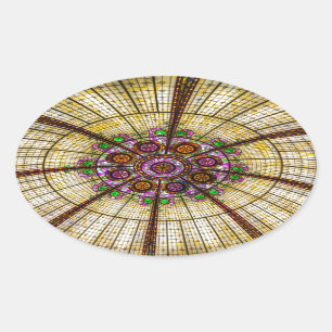 Paris Hotel Ceiling in Las Vegas Ovale Sticker