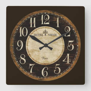 Paris Hotel Clock Vierkante Klok